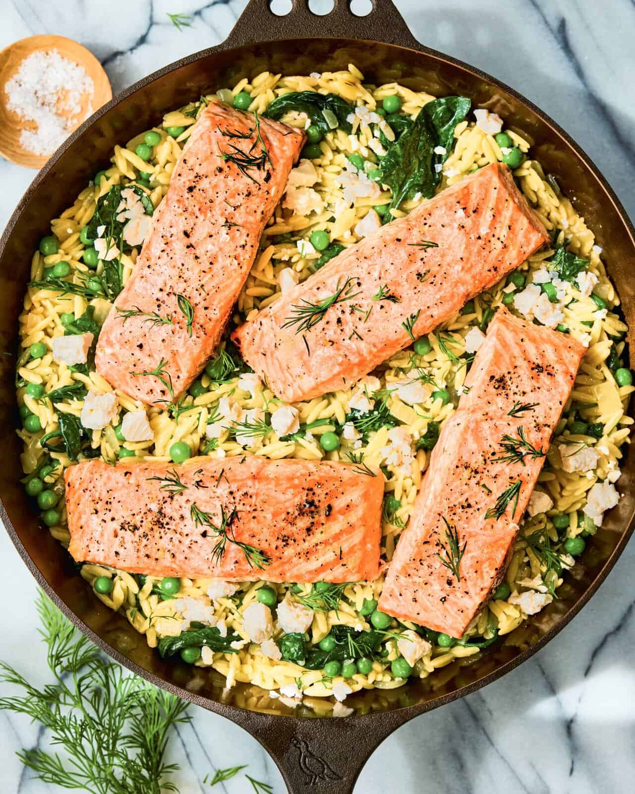 Steph Grasso’s Lemony Salmon Orzo