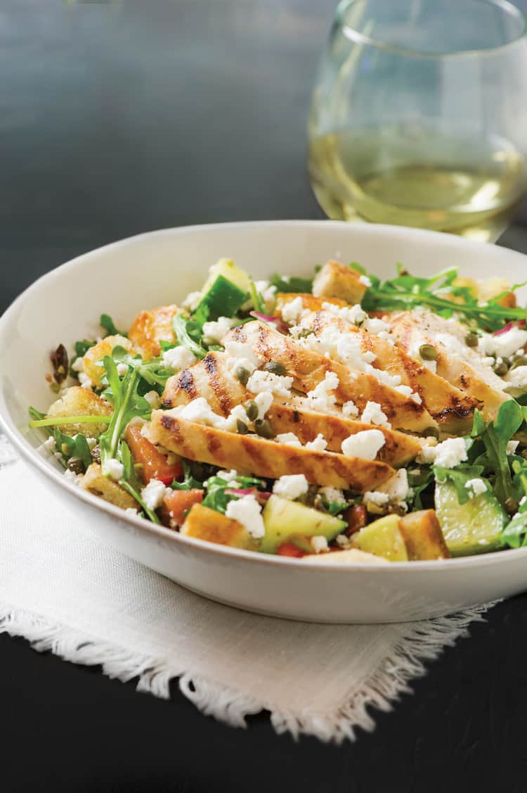 Panzanella Salad with Grilled Chicken