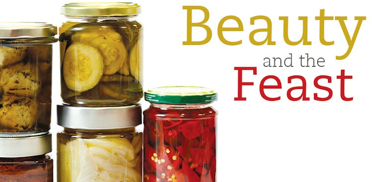 Oil preserved vegetables in glass jars